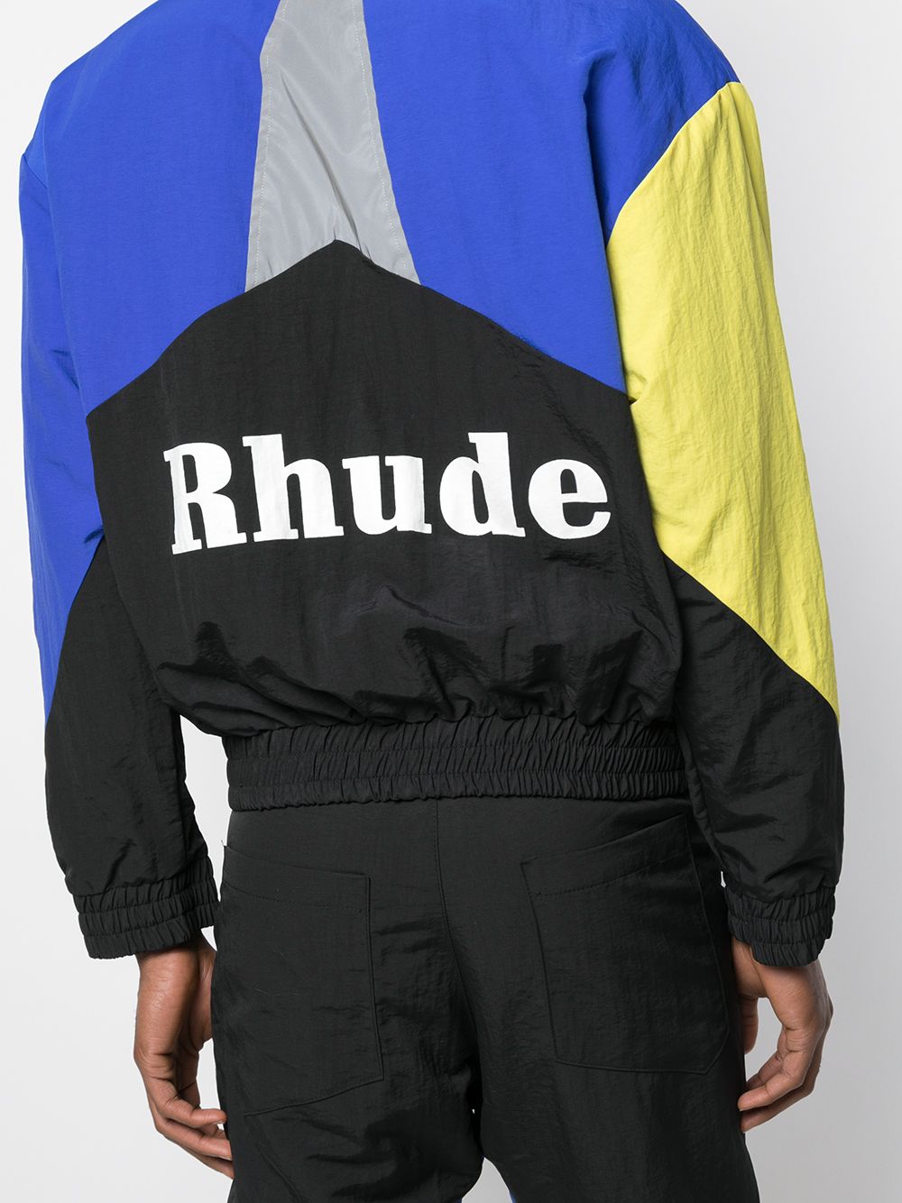 фото Rhude куртка в стиле колор-блок с логотипом