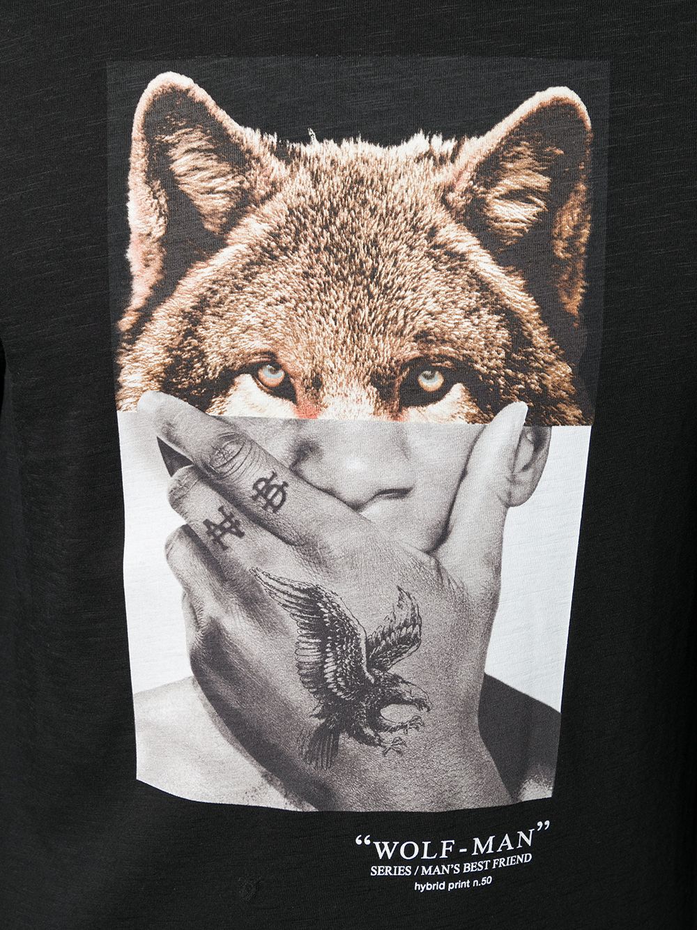 фото Neil barrett футболка с принтом wolf-man