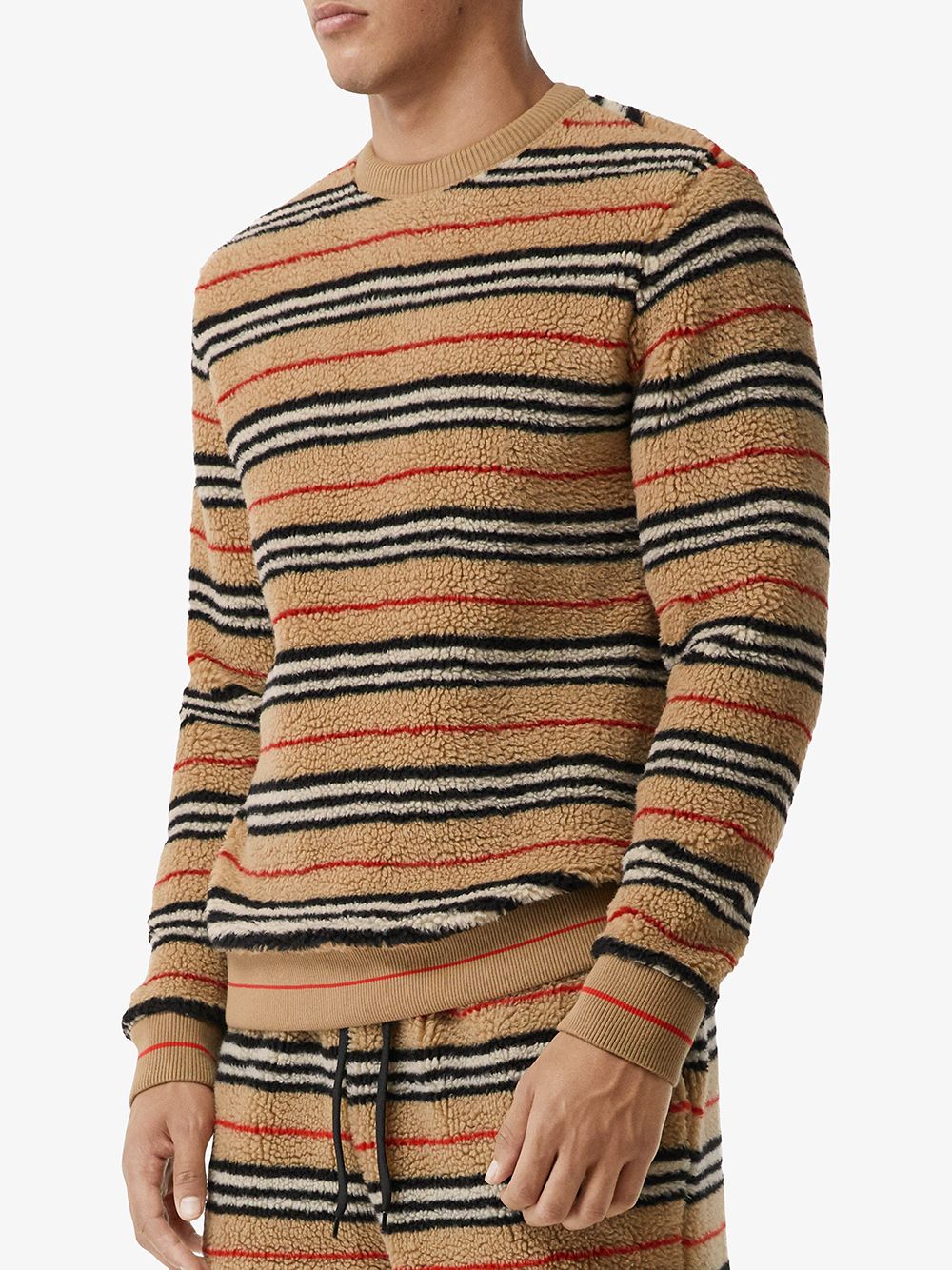 фото Burberry флисовая толстовка в полоску icon stripe