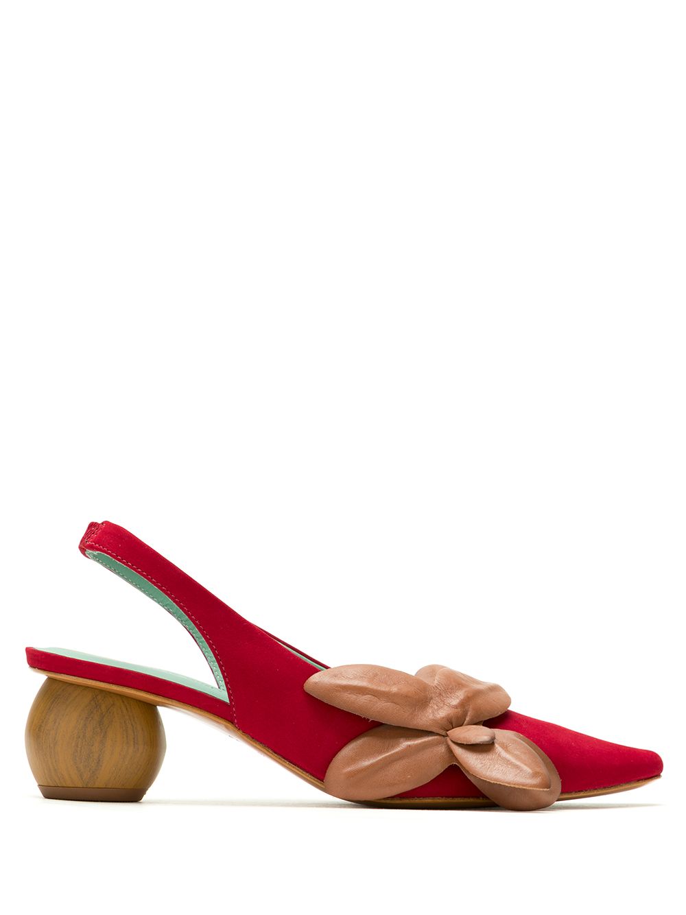 фото Blue bird shoes slingback flora vermelho