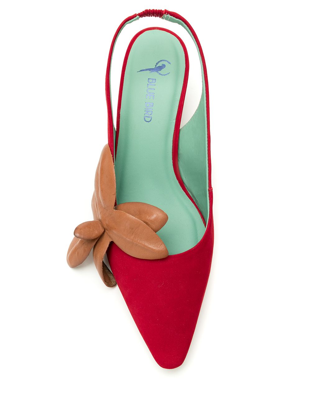 фото Blue bird shoes slingback flora vermelho