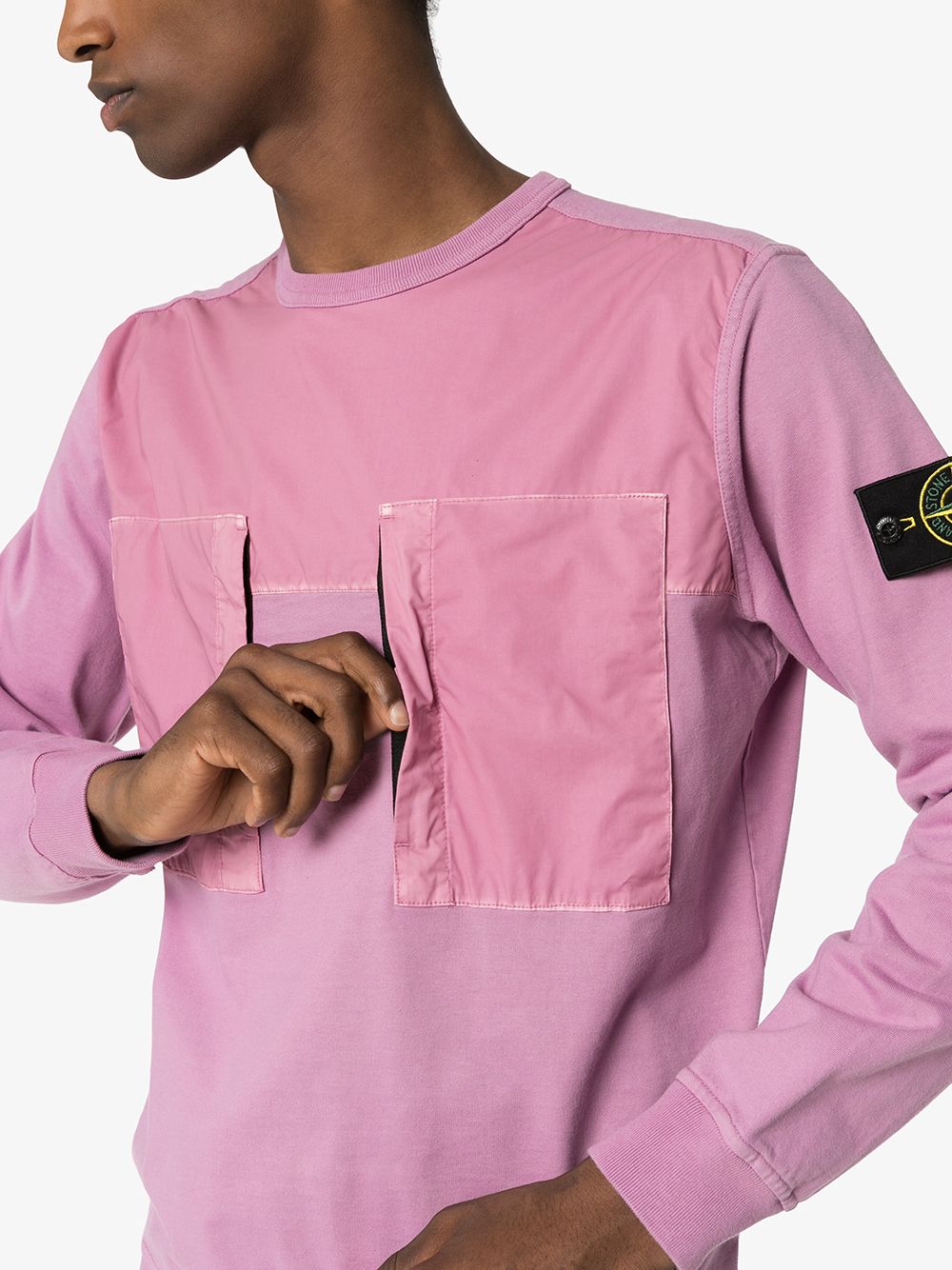 фото Stone island толстовка с круглым вырезом и вставками