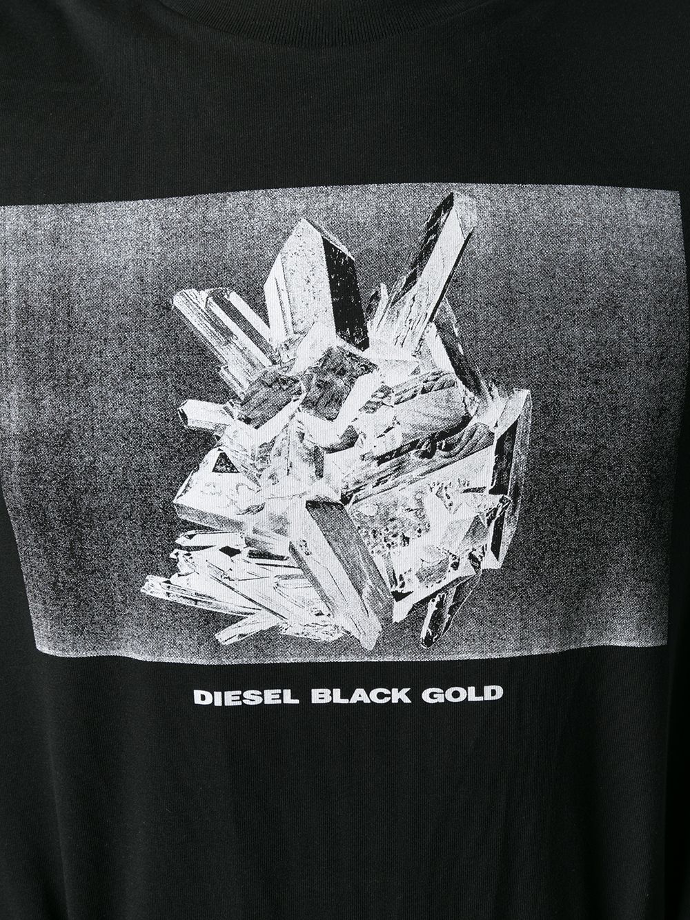 фото Diesel black gold топ с графичным принтом и круглым вырезом