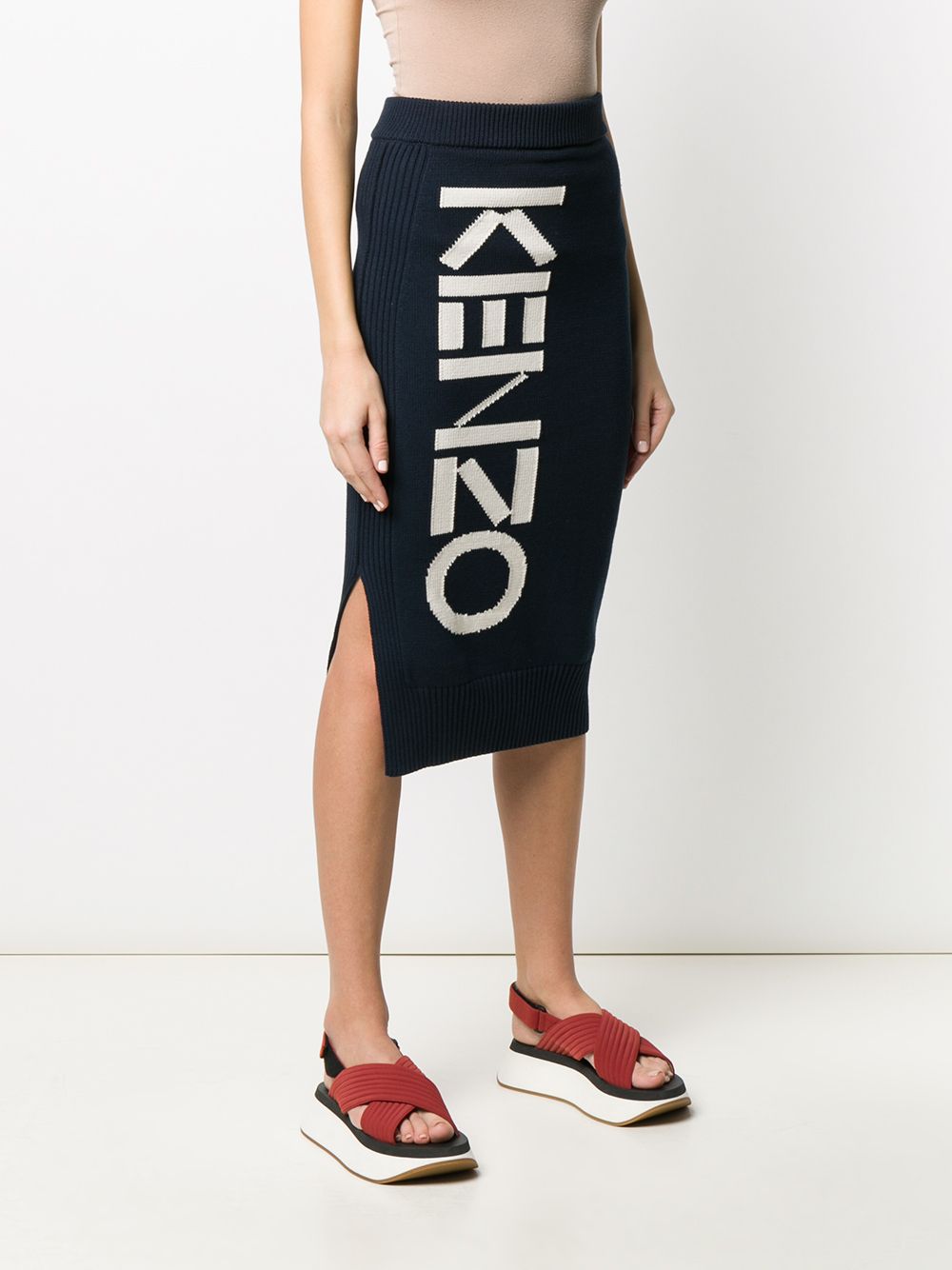 фото Kenzo трикотажная юбка с логотипом