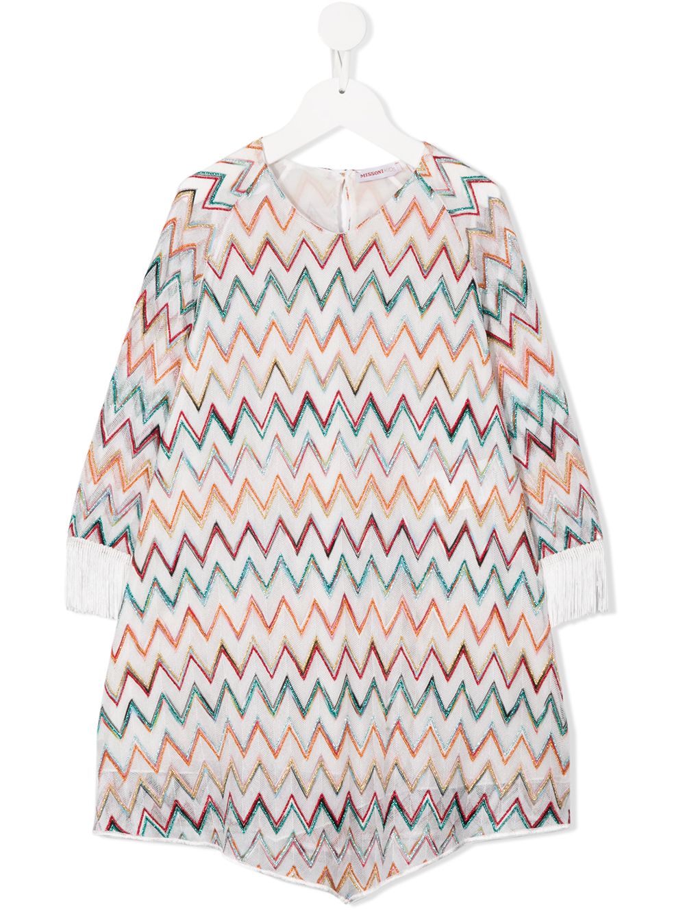 фото Missoni kids платье с узором зигзаг