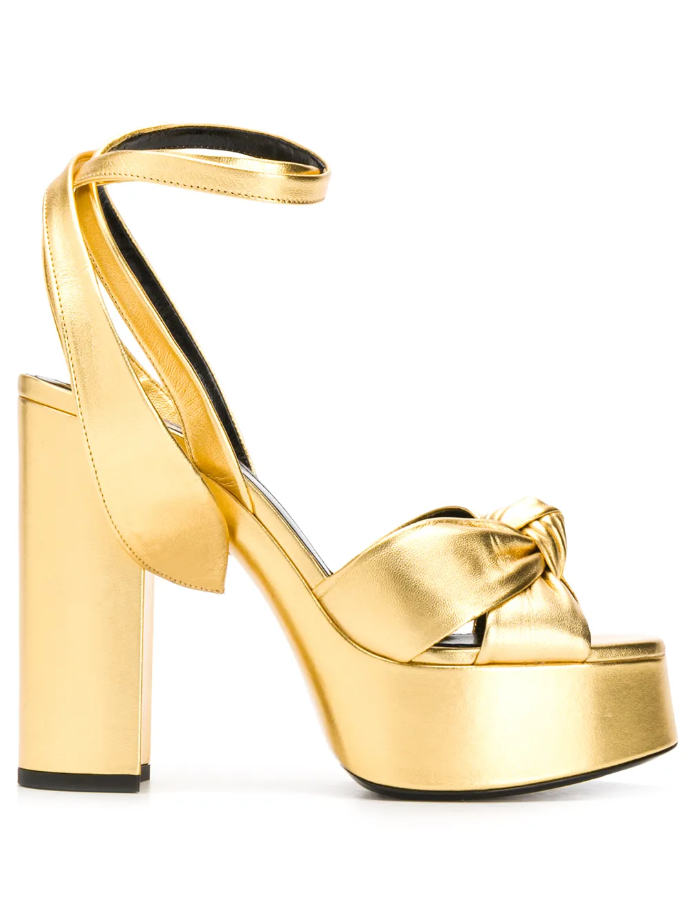 saint laurent gold heels