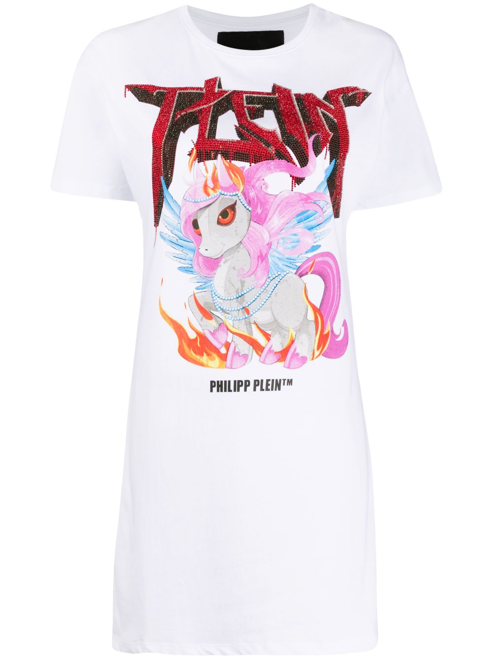 фото Philipp plein платье-футболка unicorn