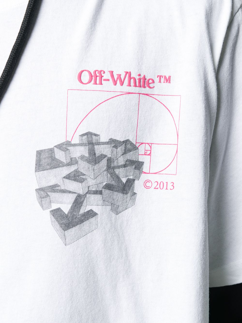 фото Off-white многослойное худи golden ratio