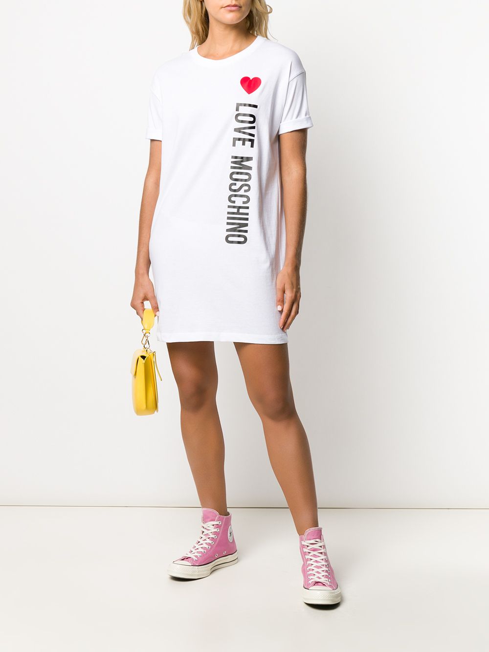 фото Love moschino платье-футболка с логотипом