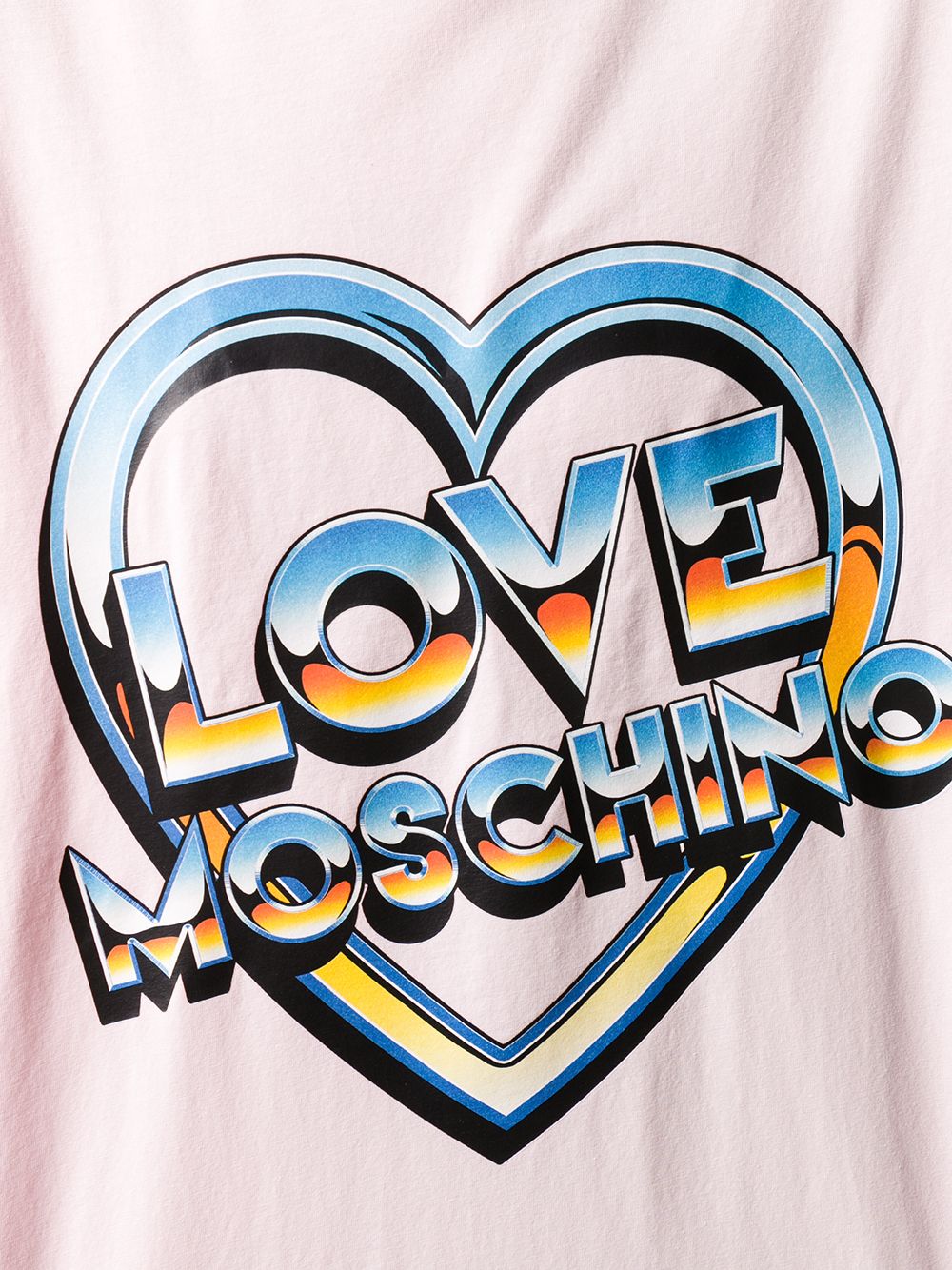 фото Love moschino платье-футболка с короткими рукавами и логотипом