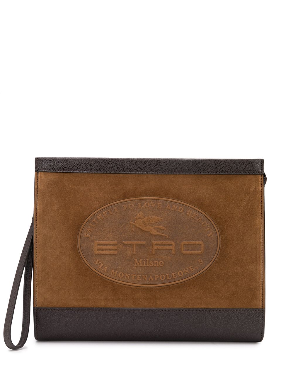 фото Etro клатч с тисненым логотипом