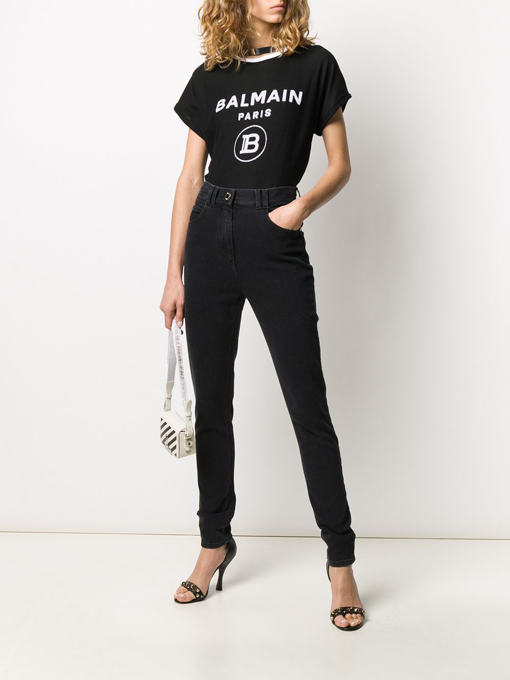 фото Balmain футболка с короткими рукавами и логотипом