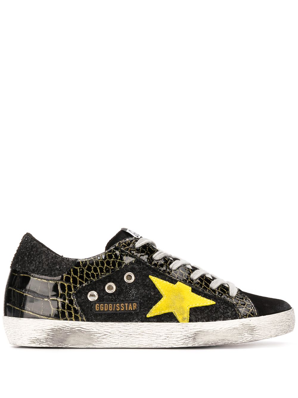 фото Golden goose кроссовки superstar с крокодиловым принтом