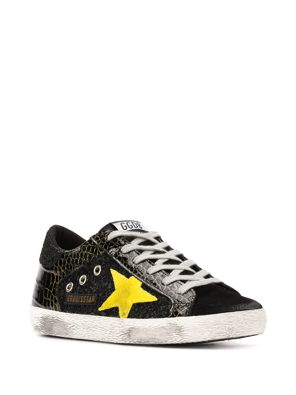 фото Golden goose кроссовки superstar с крокодиловым принтом