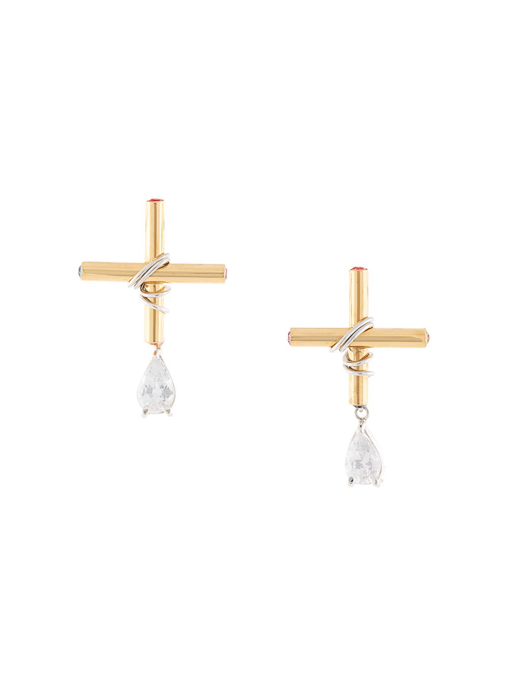 фото Le chic radical серьги wrap crossdrop crystal