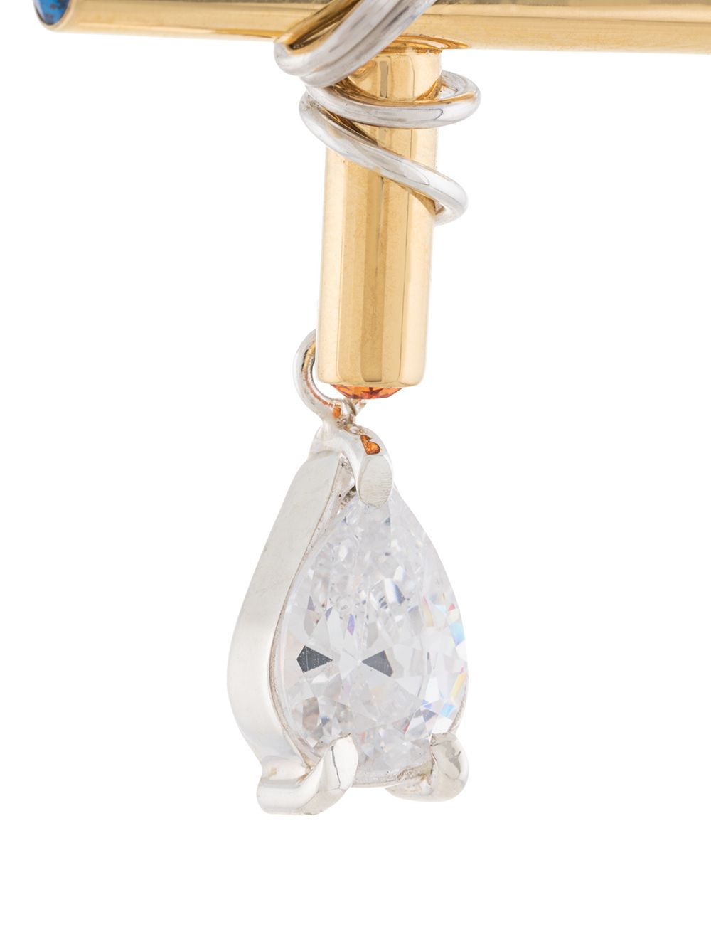 фото Le chic radical серьги wrap crossdrop crystal