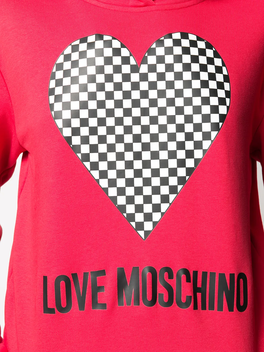 фото Love moschino толстовка в клетку с капюшоном и принтом