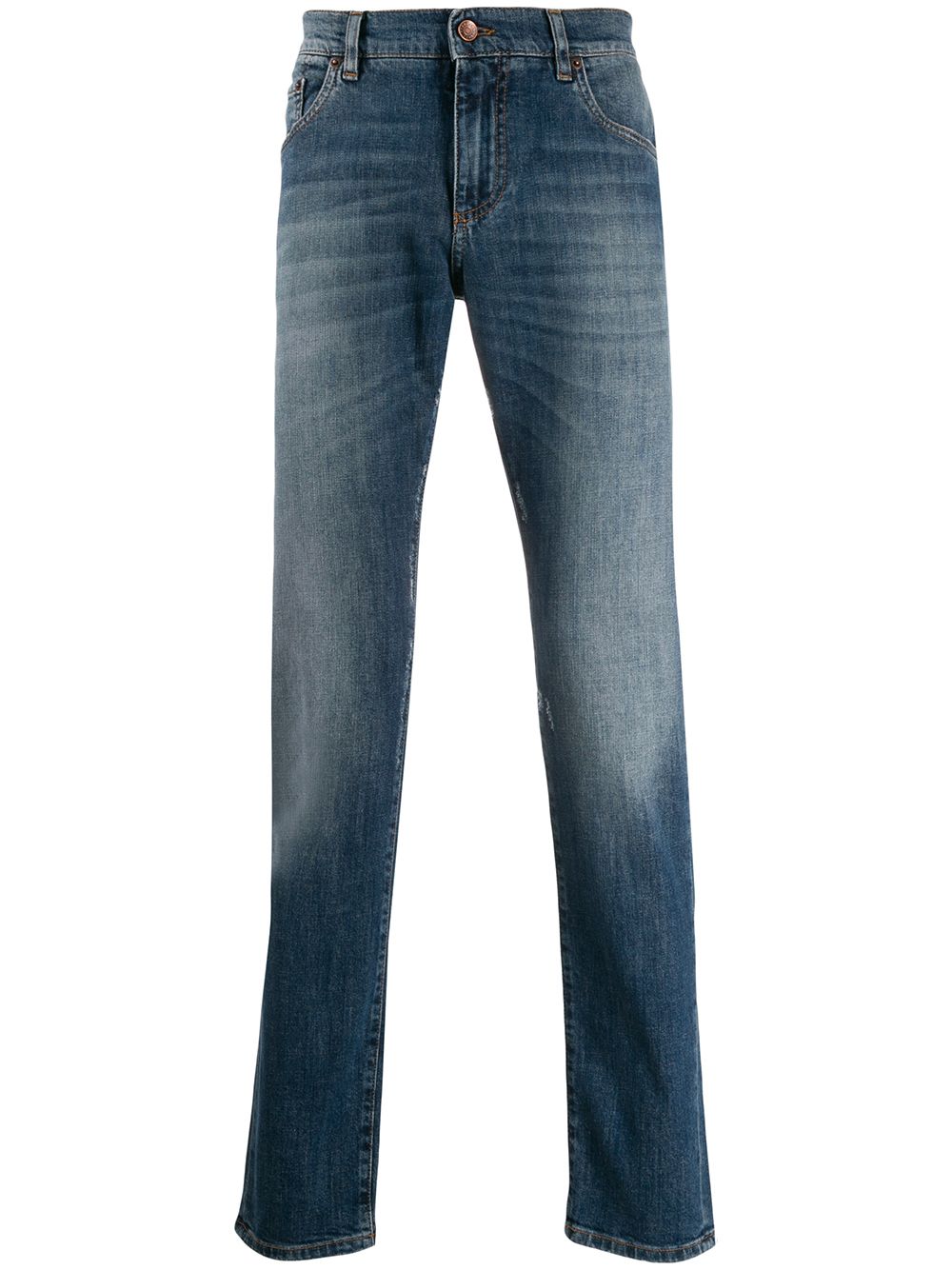 фото Dolce & gabbana джинсы прямого кроя с эффектом потертости