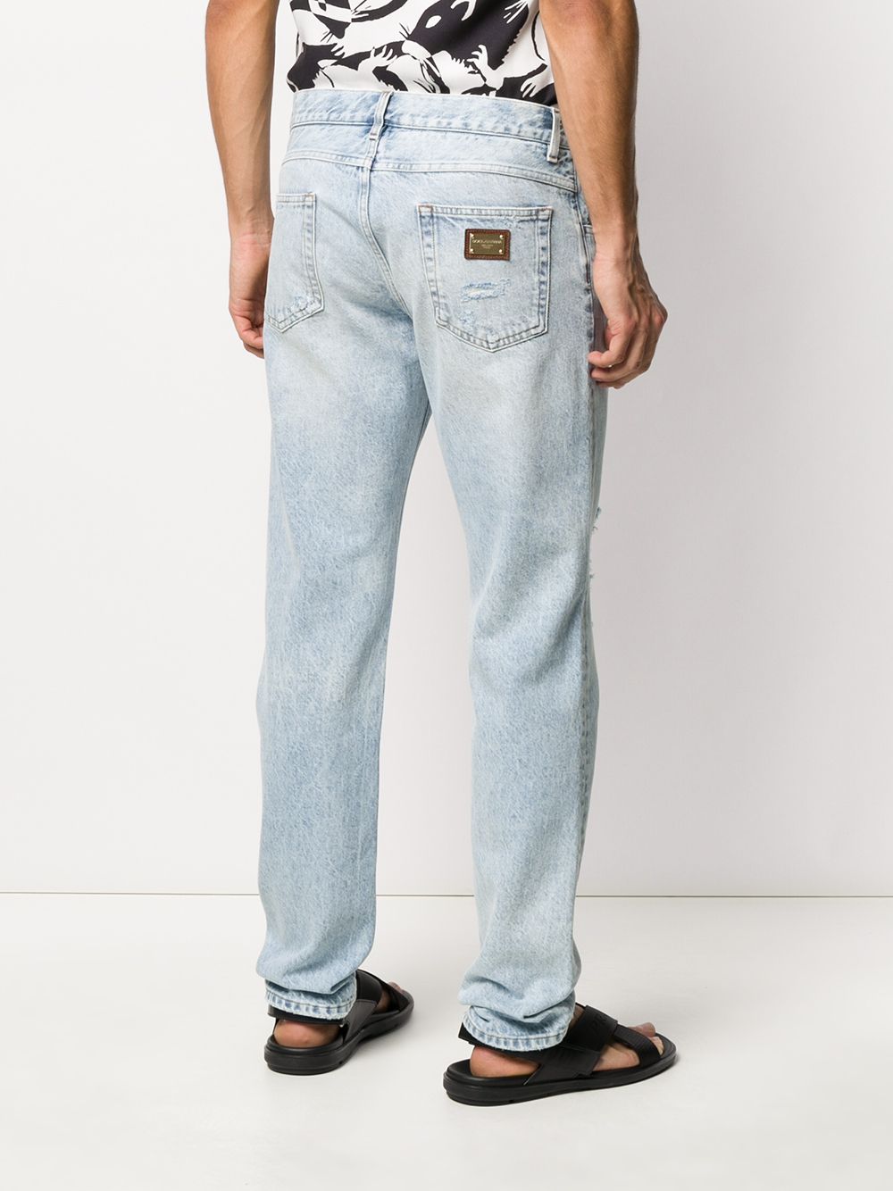 фото Dolce & gabbana джинсы кроя слим с эффектом потертости