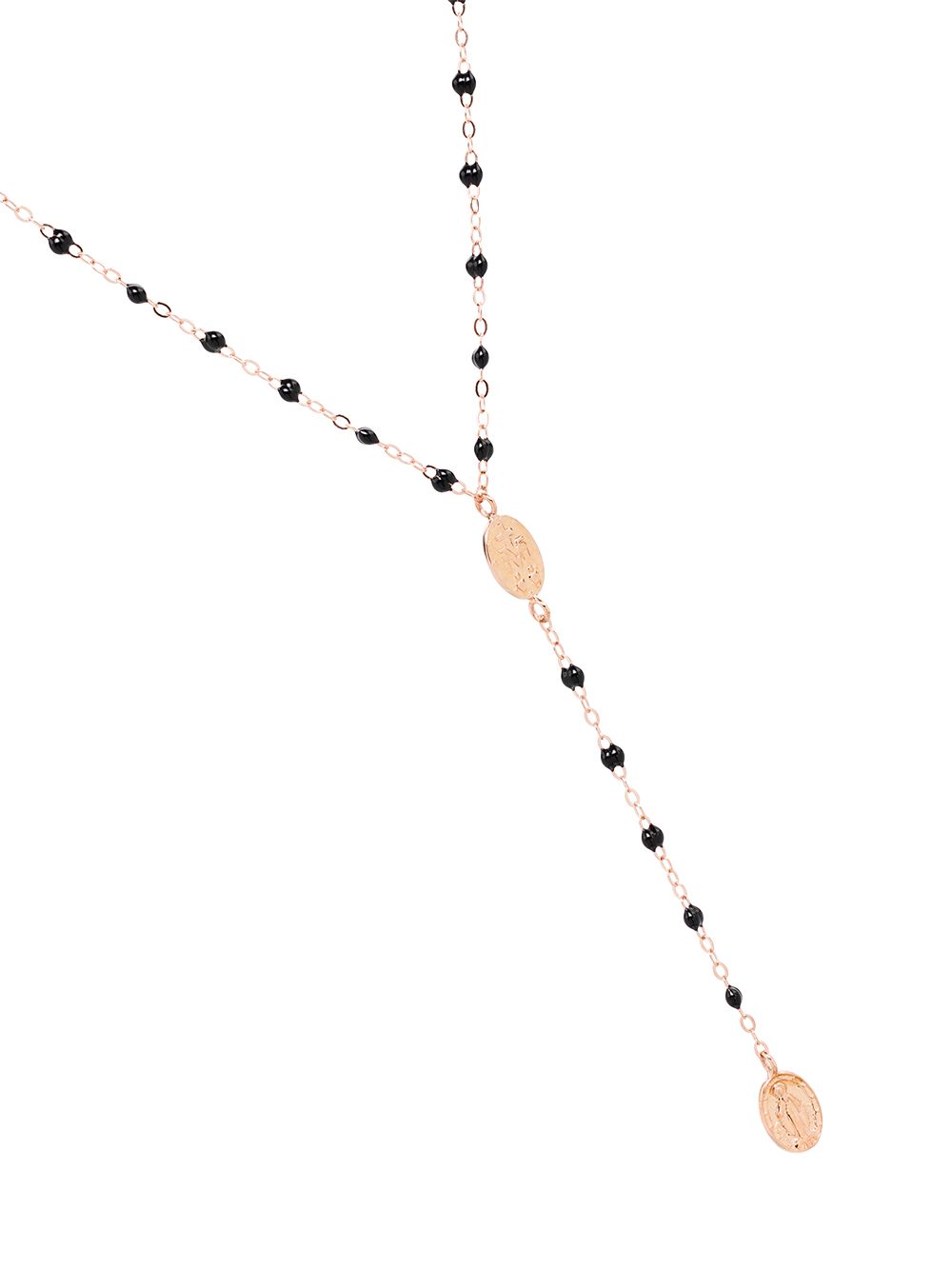 фото Gigi clozeau madone 18kt rose gold beaded coin necklace