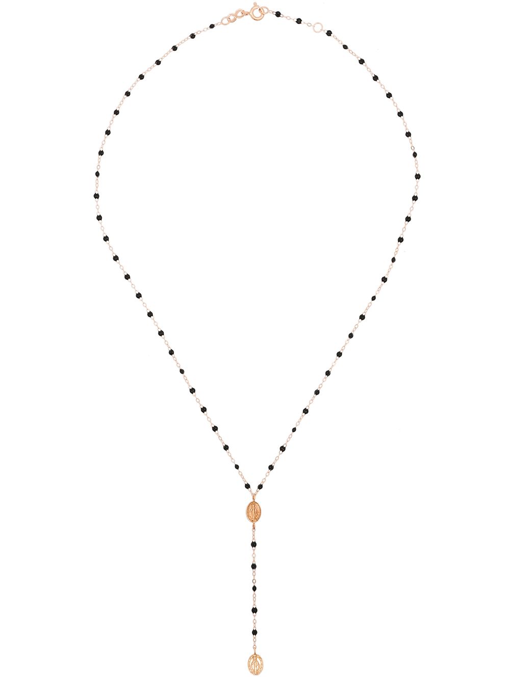 фото Gigi clozeau madone 18kt rose gold beaded coin necklace