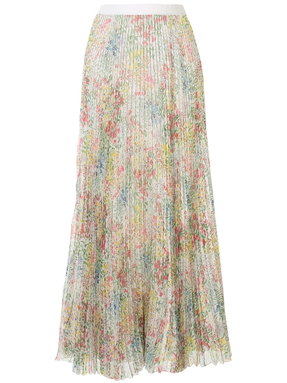 фото Giambattista valli плиссированная юбка с цветочным принтом