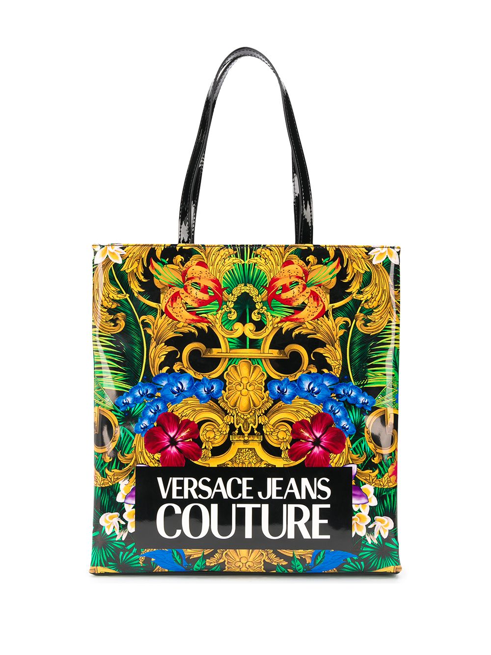 фото Versace jeans couture сумка-тоут с цветочным принтом