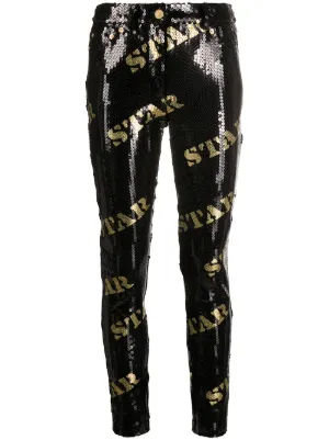 sequin cigarette pants