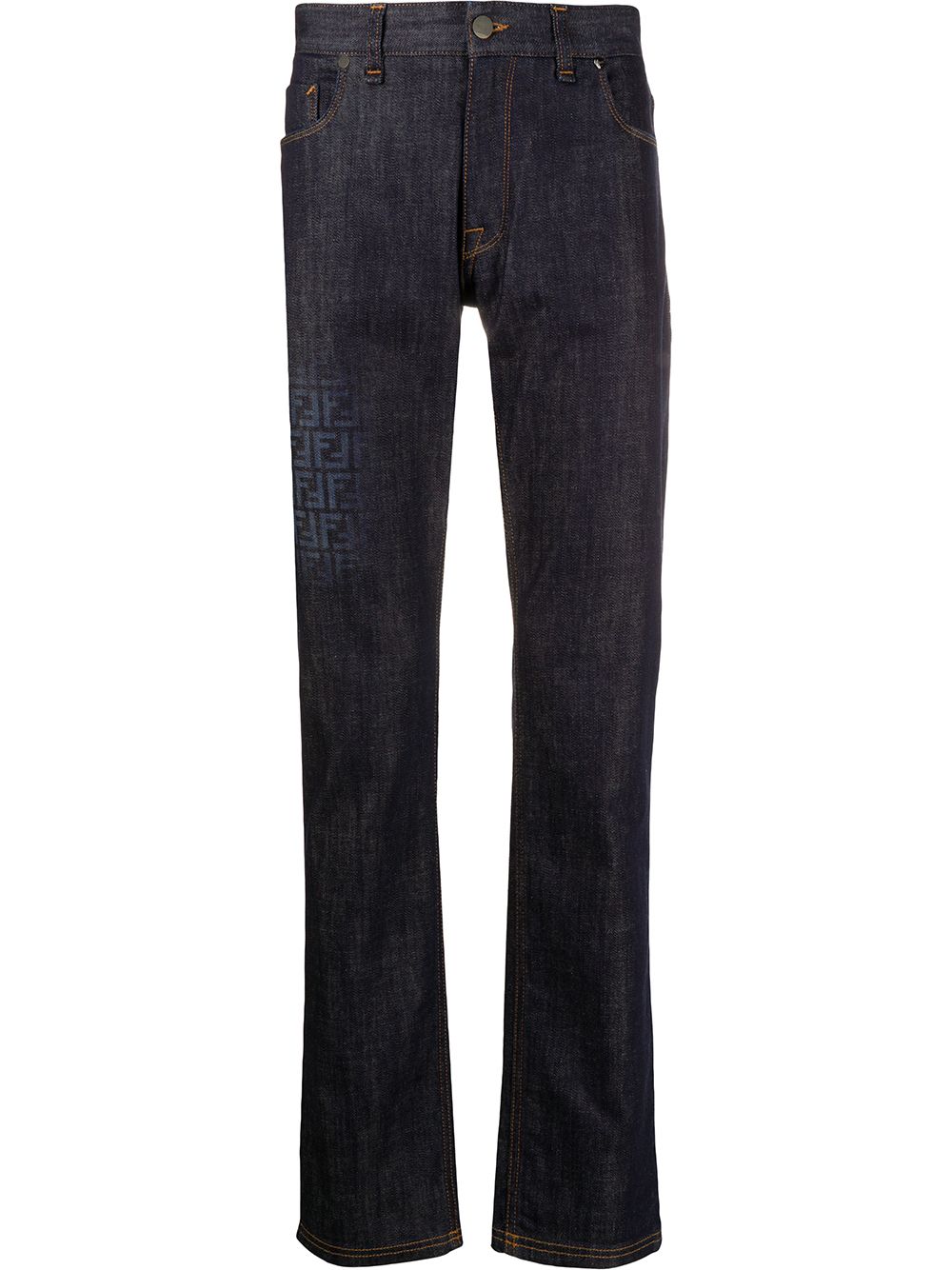 фото Fendi джинсы прямого кроя с логотипом ff