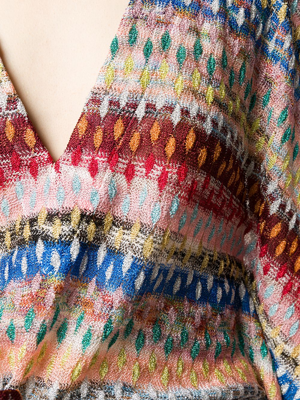 фото Missoni mare платье-кимоно в полоску с завязками на талии