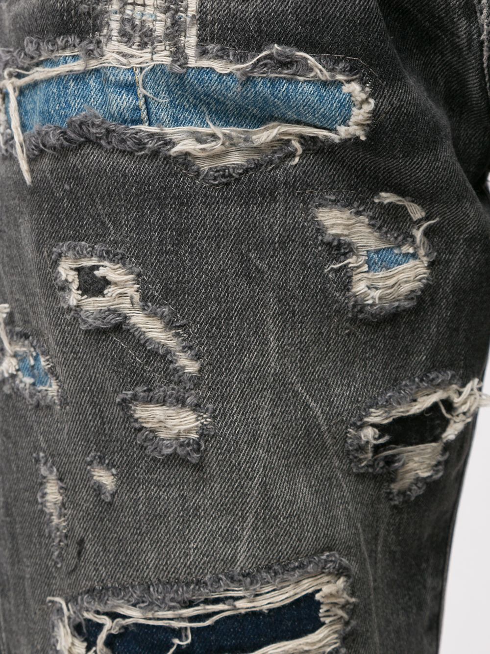 фото Unravel project джинсы в технике пэчворк