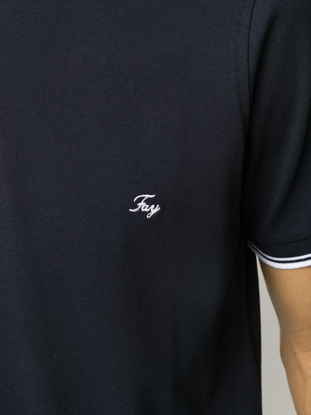 фото Fay рубашка-поло с вышитым логотипом