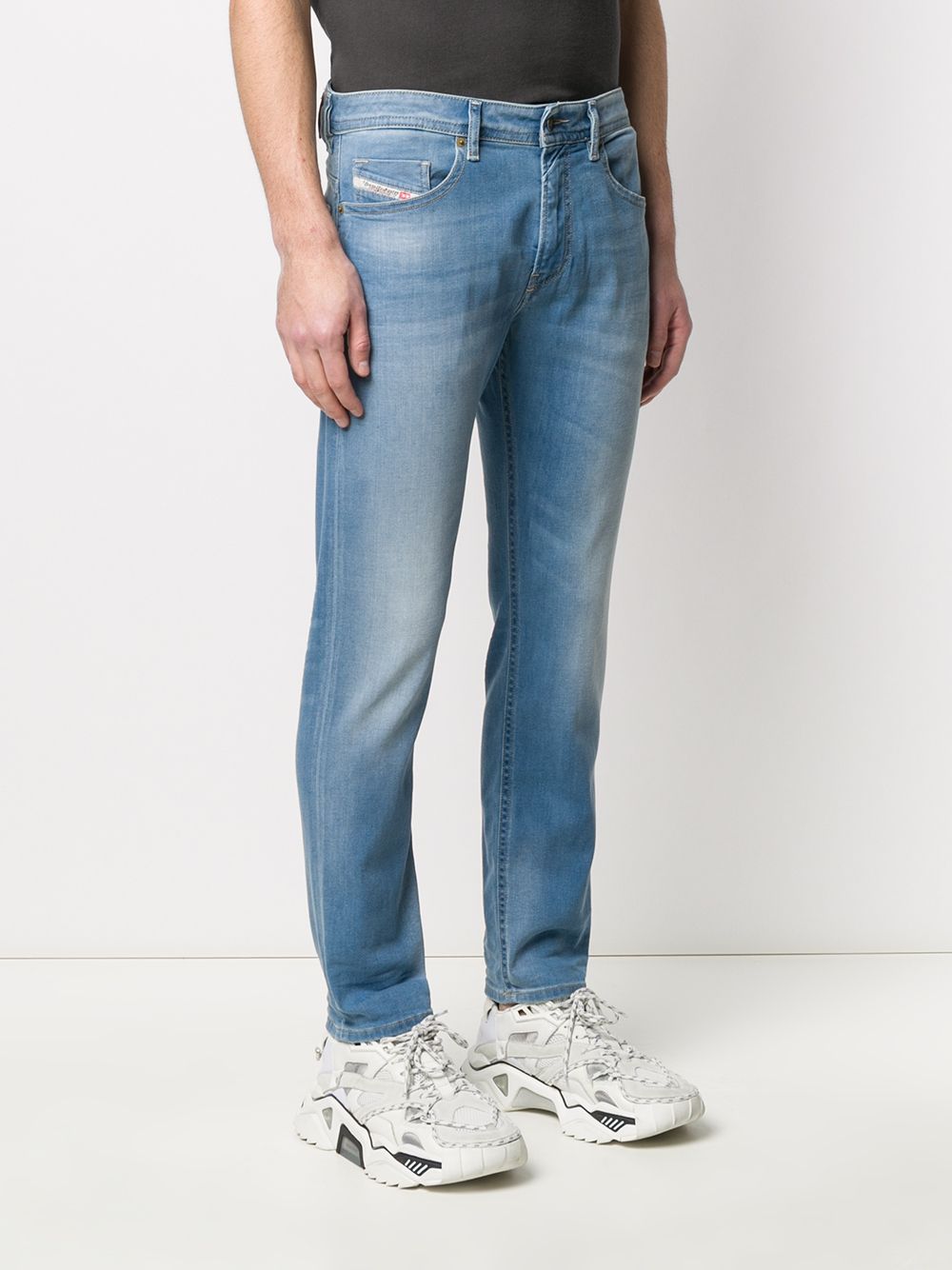 фото Diesel выбеленные джинсы скинии