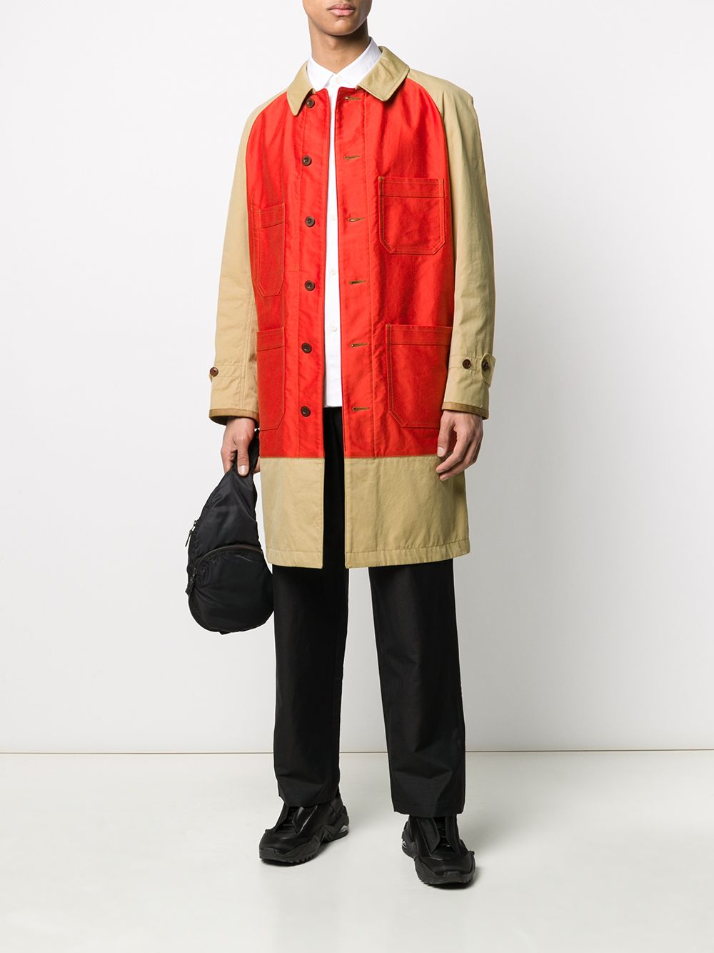 фото Junya watanabe man пальто в стиле колор-блок