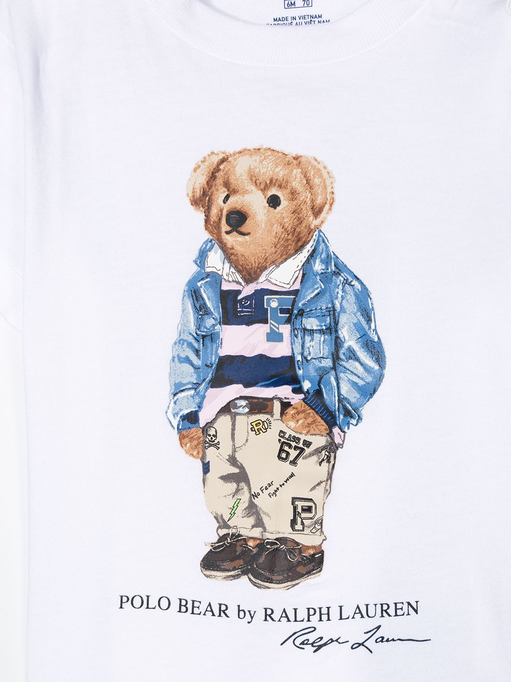 фото Ralph lauren kids футболка с принтом preppy bear