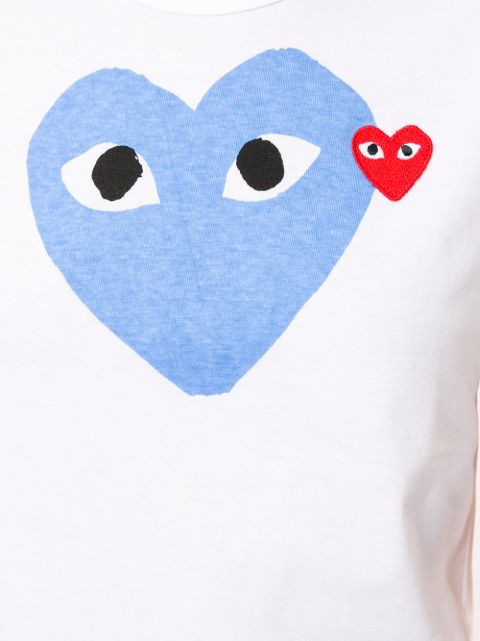 Comme Des Garçons Play Logo-Patch Printed T-Shirt Ss20 | Farfetch.com