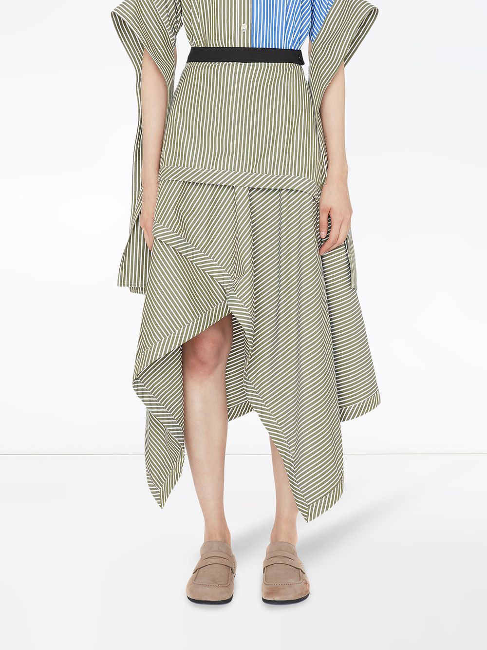фото Jw anderson юбка с асимметричным подолом и драпировкой