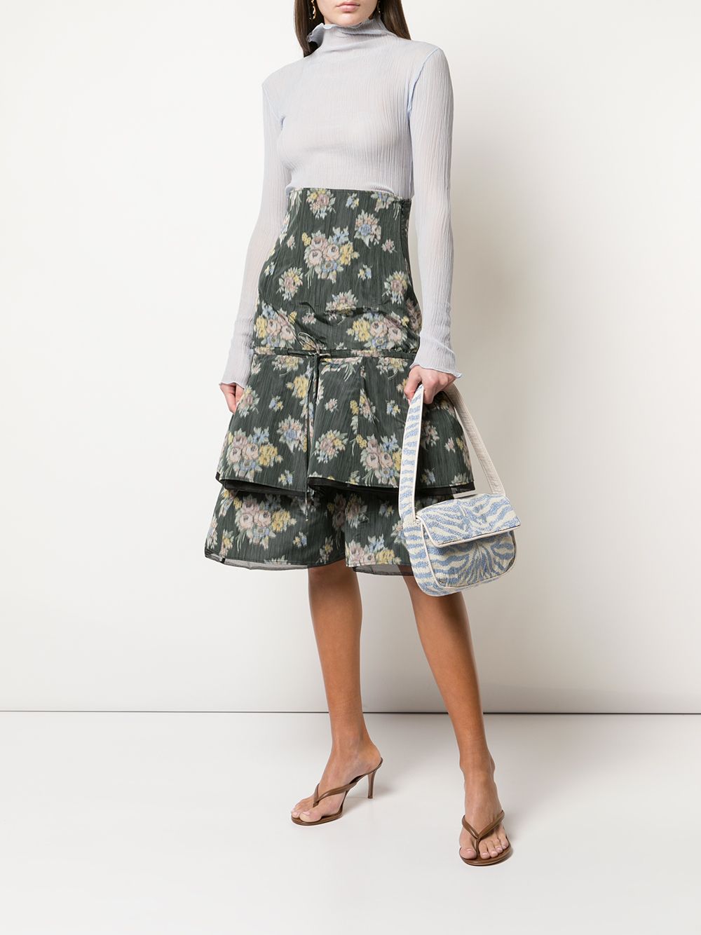 фото Brock collection юбка миди с цветочным принтом