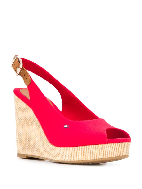 tommy hilfiger high wedge heel slingback sandals