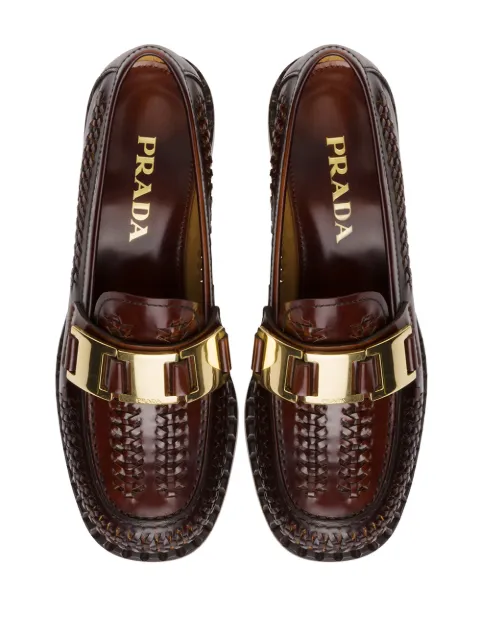 pull on slip on prada loafers women
