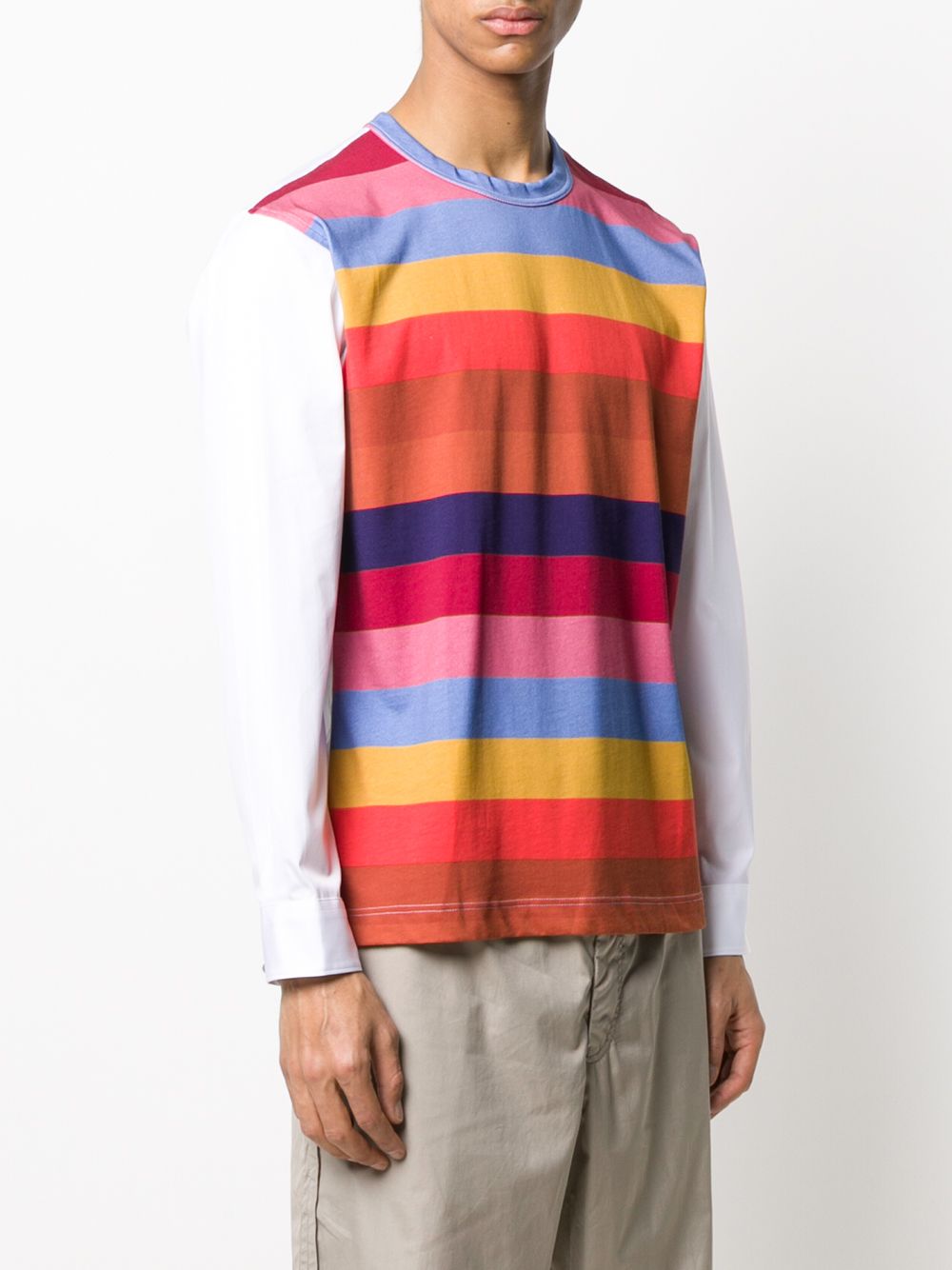 фото Comme des garçons shirt футболка в разноцветную полоску