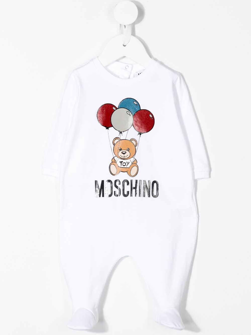 фото Moschino kids комплект из комбинезонов с шапкой и нагрудником