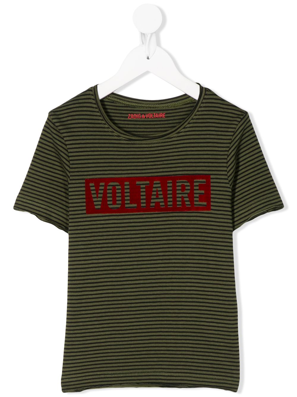 фото Zadig & voltaire kids полосатая футболка с логотипом