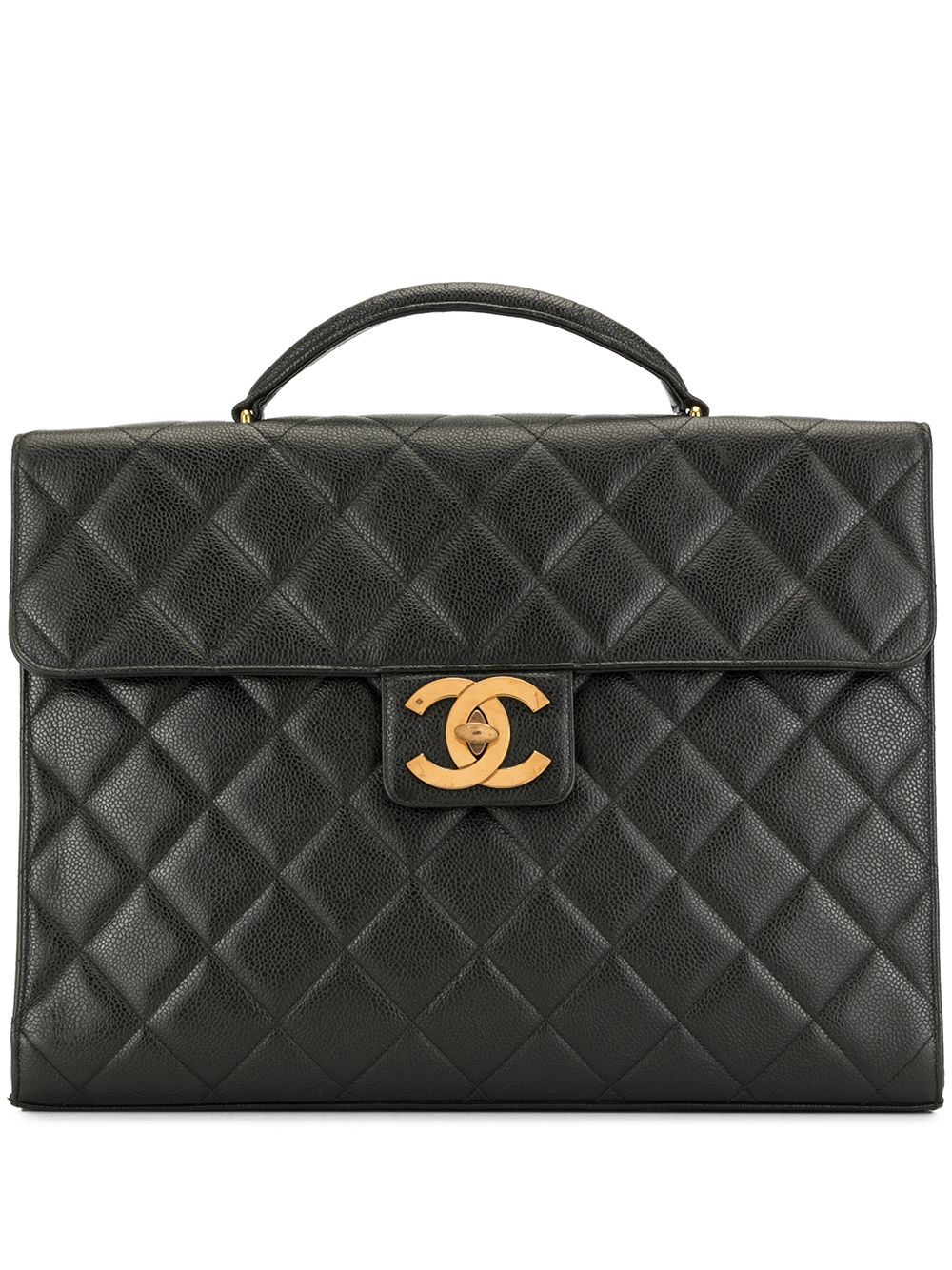 фото Chanel pre-owned стеганый портфель 1995-го года с логотипом cc