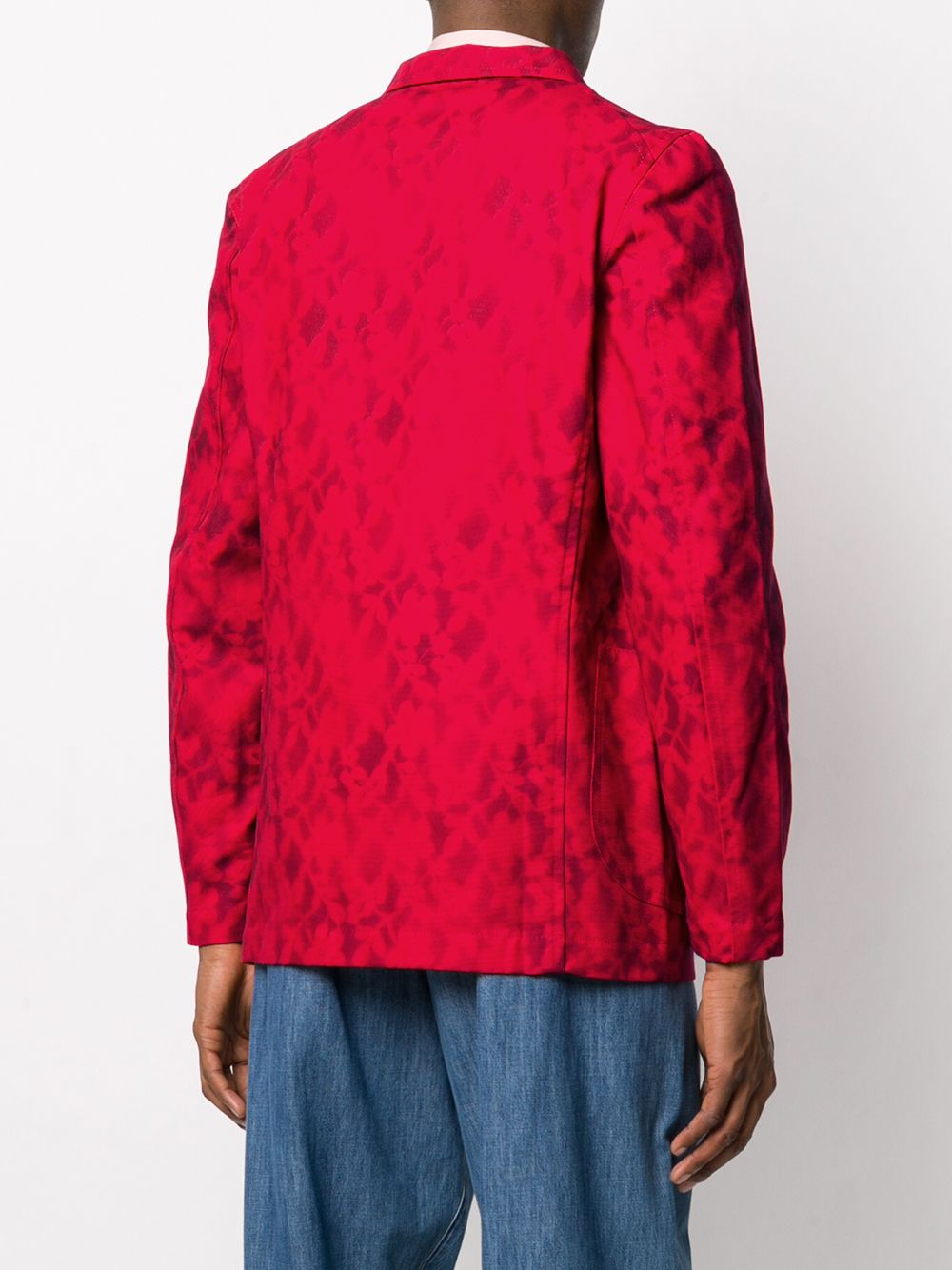 фото Comme des garçons shirt пиджак с цветочным принтом