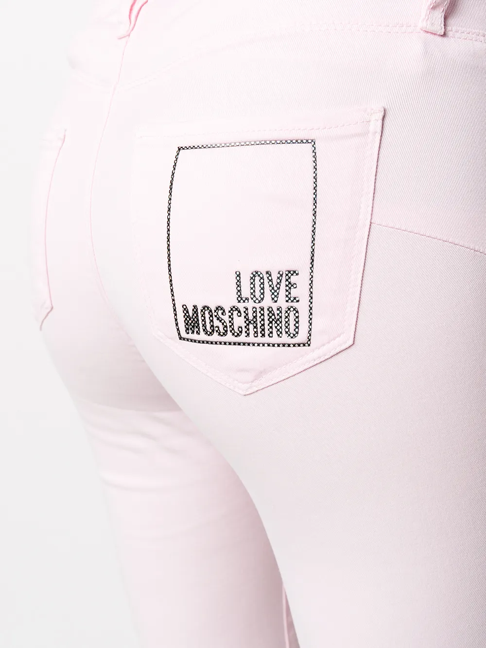 фото Love moschino джинсы скинни средней посадки с логотипом