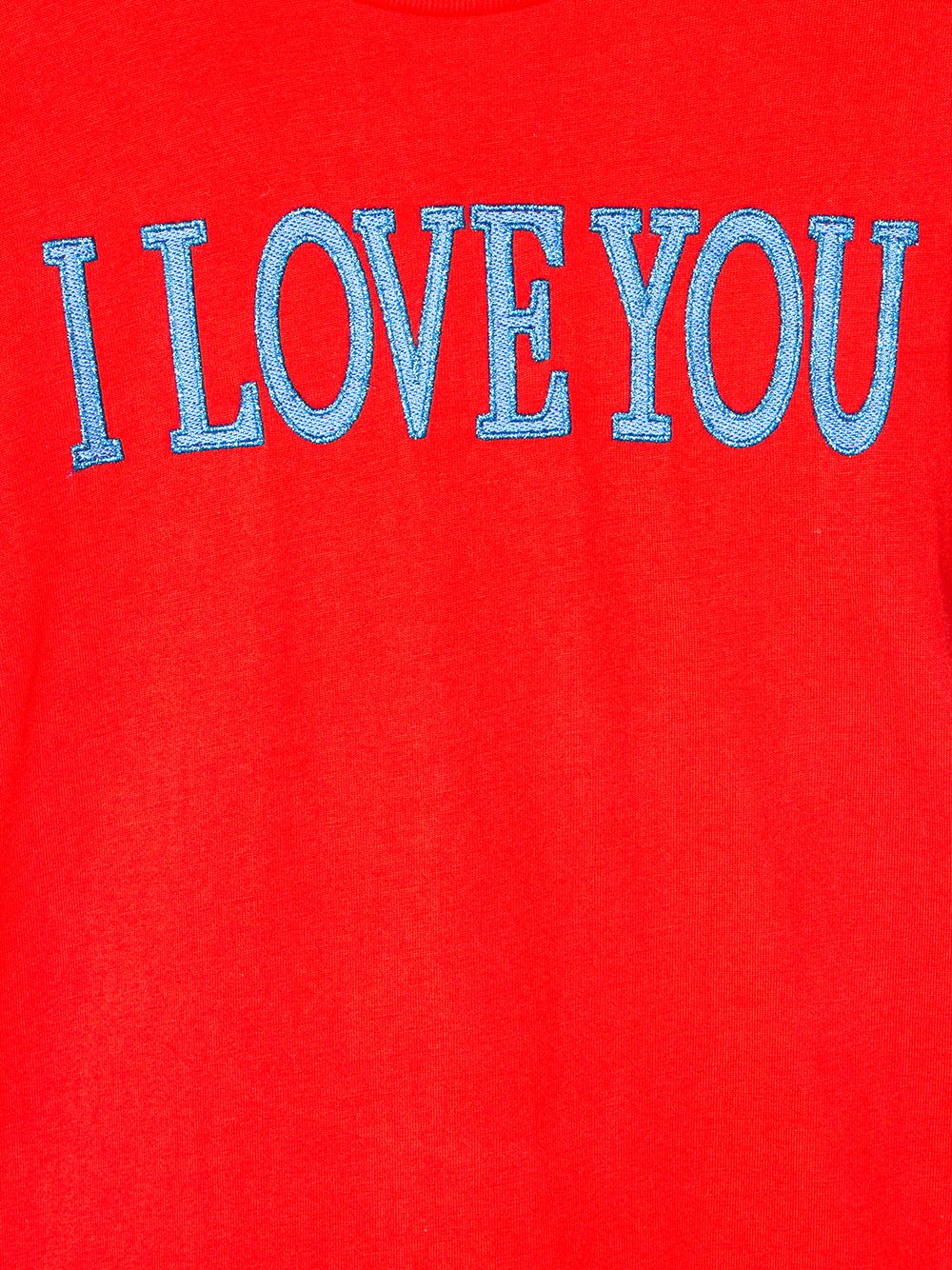 фото Alberta ferretti kids платье из джерси i love you