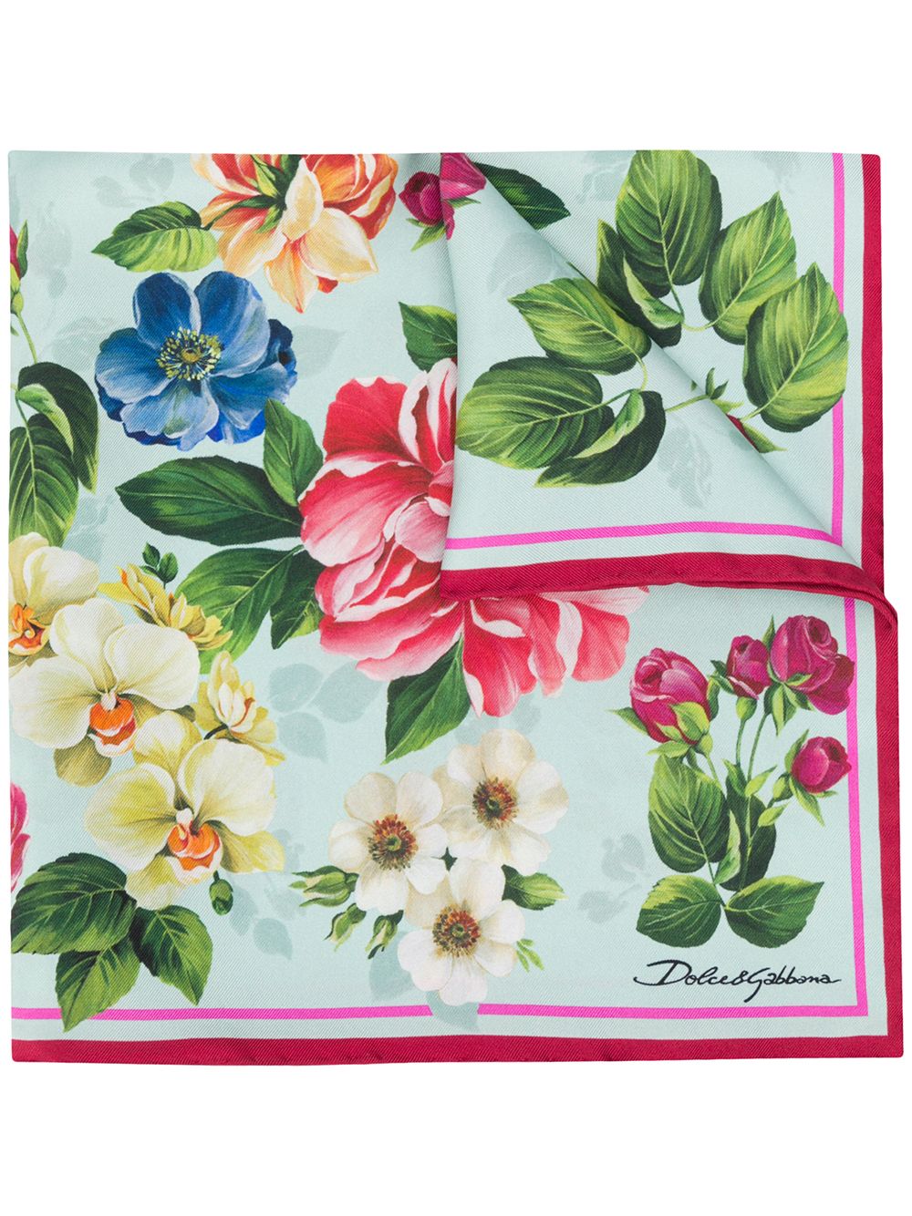 фото Dolce & gabbana шарф с цветочным принтом