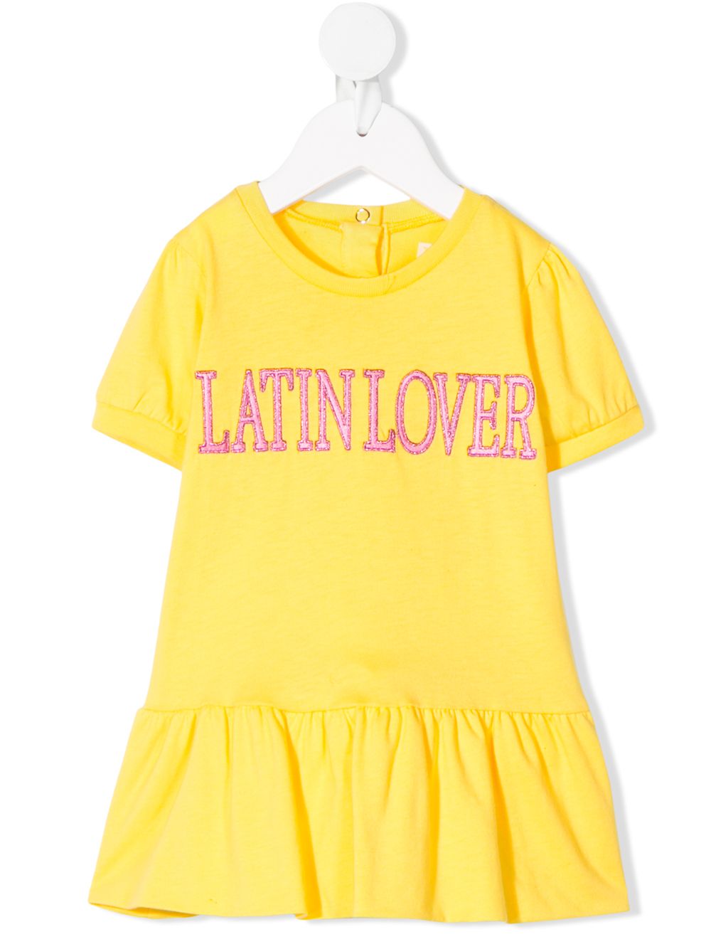 фото Alberta ferretti kids ярусное платье-толстовка с вышивкой latin lover