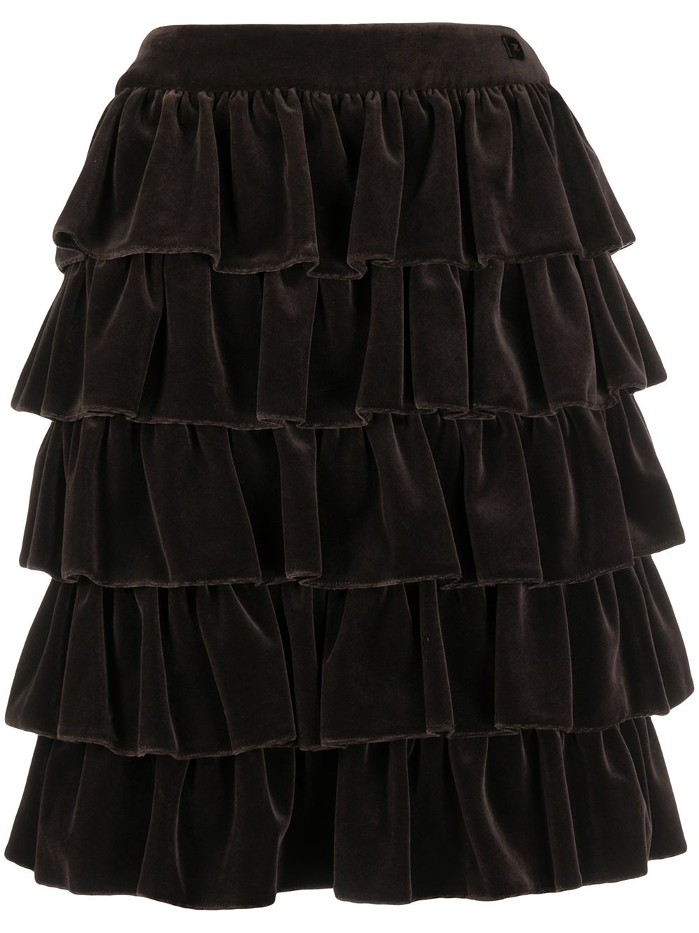 фото Chanel pre-owned flared ruffle skirt